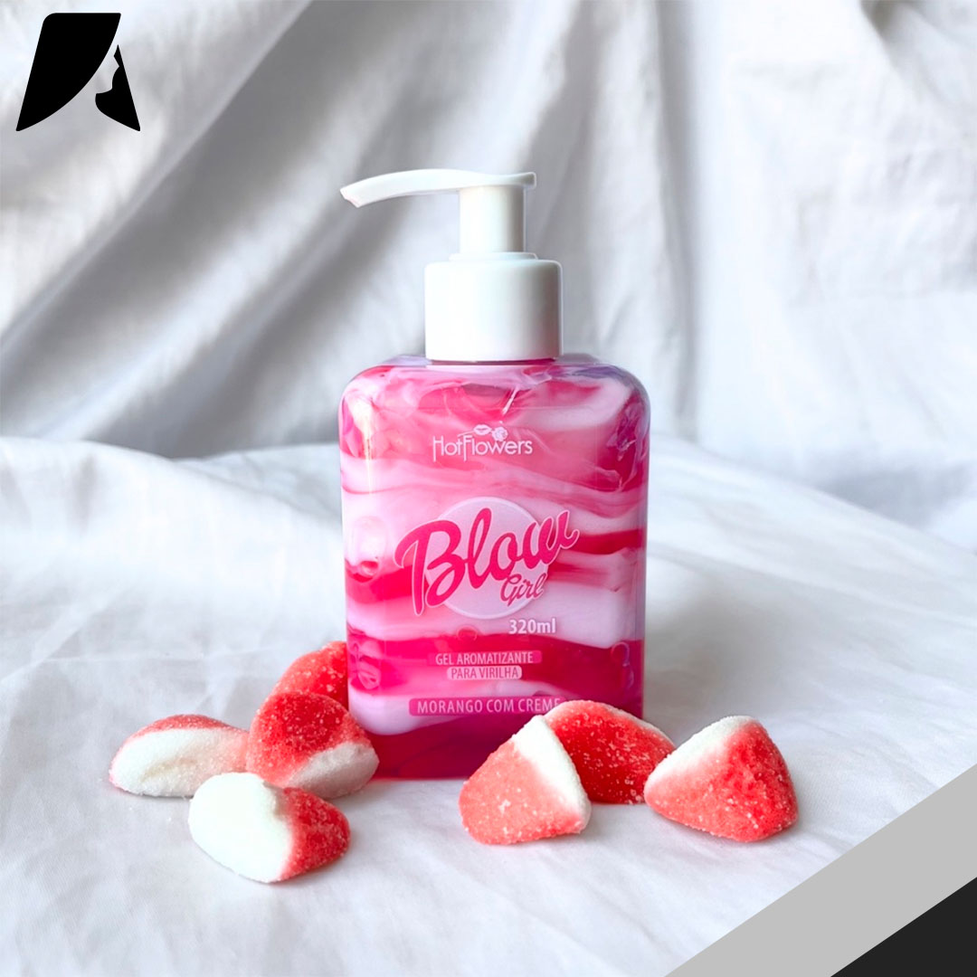 Blow Girl Hidratante Beijável para Virilha – Morango com Creme 320ml